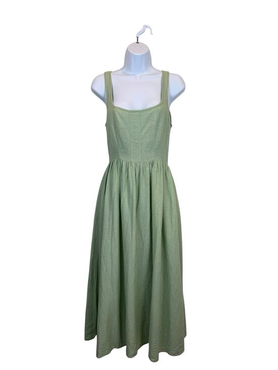 Christian Lacroix Dresses & Skirts - Christian Lacroix Dress Womens 4 Sage Green Linen Feminine Romantic Cottagecore